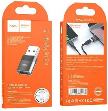 Переходник HOCO UA17 USB to Type-C 00003549 фото