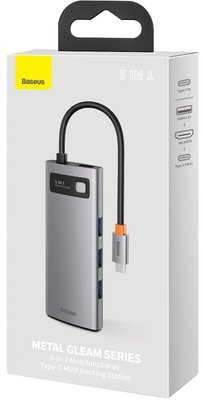 хаб-USB Baseus Metal Gleam Series 5 in 1 00005448 фото