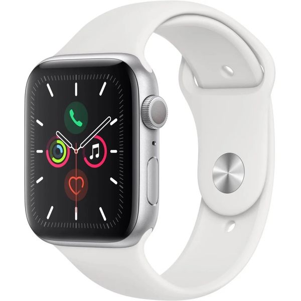 Apple Watch (5 Gen.),44mm’’, 2019,GPS" Silver Aluminum Case" with Black Band 2000000033846 фото