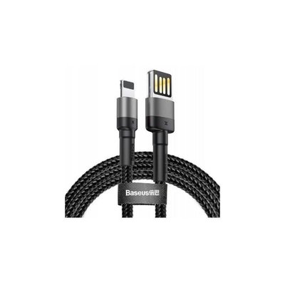 Кабель Baseus Cafule Cable (special edition) USB to Lightning 2.4A 1m Grey+Black (CALKLF-GG1) (сірий) 00000189 фото