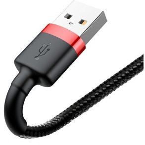 Кабель Baseus USB Cable to Lightning 2.4A 1m Red/Black (CALKLF-B19) (чоний/червоний) 00000187 фото