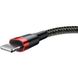 Кабель Baseus USB Cable to Lightning 2.4A 1m Red/Black (CALKLF-B19) (чоний/червоний) 00000187 фото 5