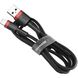 Кабель Baseus USB Cable to Lightning 2.4A 1m Red/Black (CALKLF-B19) (черный/красный) 00000187 фото 2