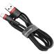 Кабель Baseus USB Cable to Lightning 2.4A 1m Red/Black (CALKLF-B19) (чоний/червоний) 00000187 фото 2