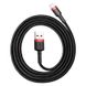 Кабель Baseus USB Cable to Lightning 2.4A 1m Red/Black (CALKLF-B19) (чоний/червоний) 00000187 фото 1