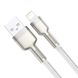 Кабель Baseus Cafule Metal Cable USB to Lightning 2.4A 1m (білий) 000006372 фото 2